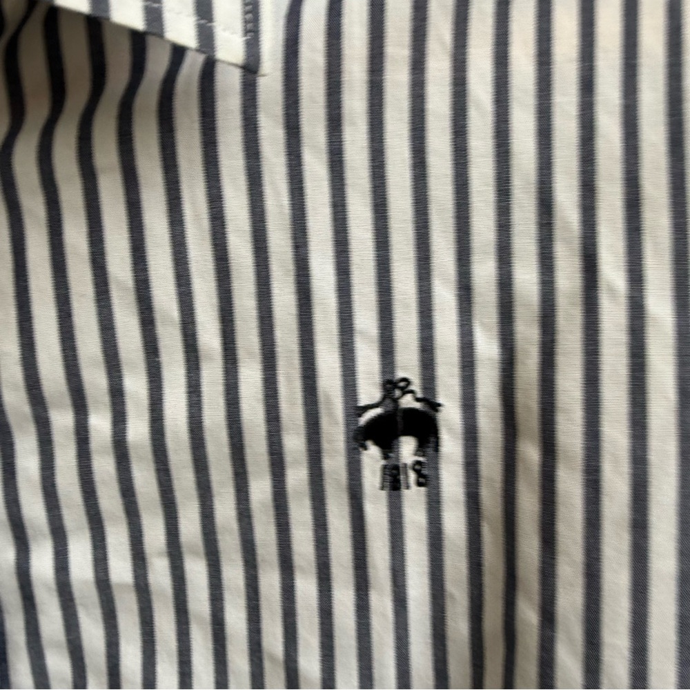 Brooks Brothers striped classic button down shirt cotton embroidered logo Size 8 - Picture 3 of 5